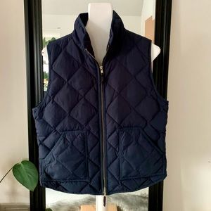 J. Crew Navy Down Vest